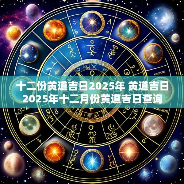 十二份黄道吉日2025年 黄道吉日2025年十二月份黄道吉日查询