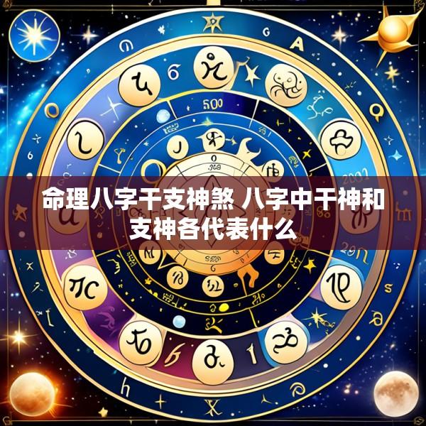 命理八字干支神煞 八字中干神和支神各代表什么