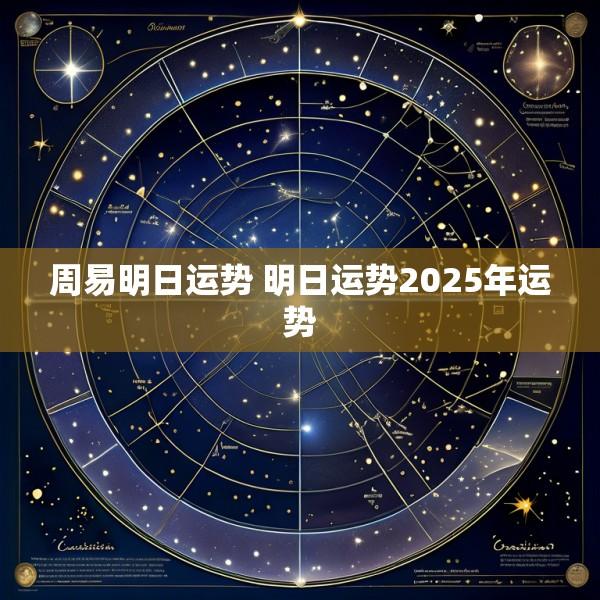 周易明日运势 明日运势2025年运势