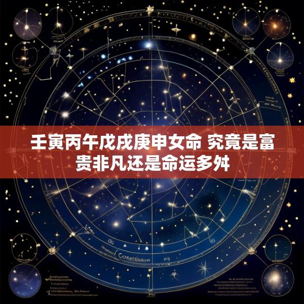 壬寅丙午戊戌庚申女命 究竟是富贵非凡还是命运多舛