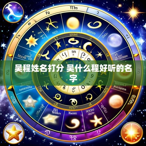 吴程姓名打分 吴什么程好听的名字