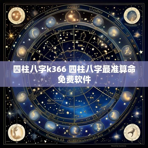 四柱八字k366 四柱八字最准算命免费软件
