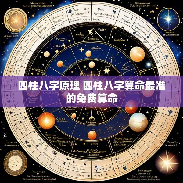四柱八字原理 四柱八字算命最准的免费算命