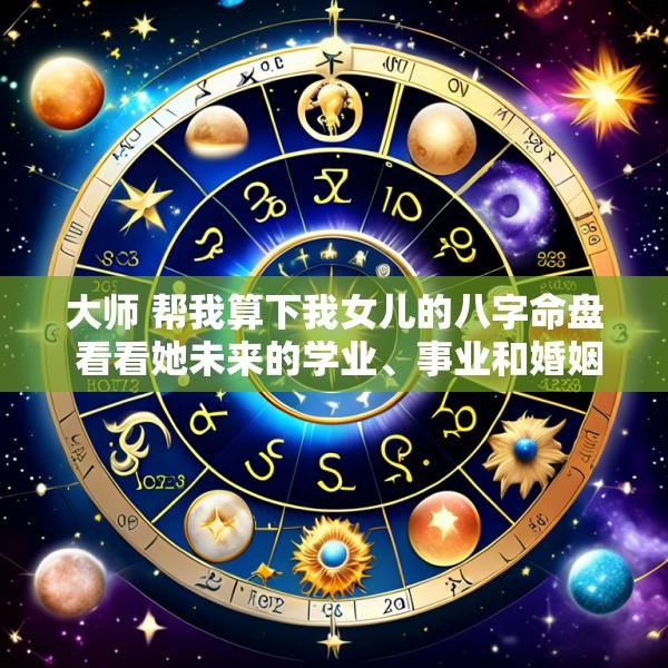 大师 帮我算下我女儿的八字命盘 看看她未来的学业、事业和婚姻如何