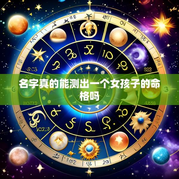 名字真的能测出一个女孩子的命格吗