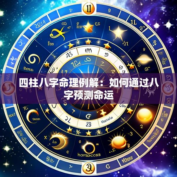 四柱八字命理例解：如何通过八字预测命运