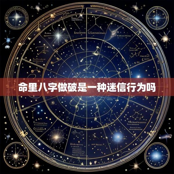 命里八字做破是一种迷信行为吗