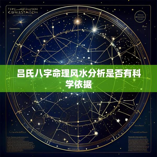 吕氏八字命理风水分析是否有科学依据