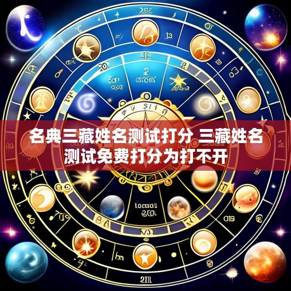 名典三藏姓名测试打分 三藏姓名测试免费打分为打不开