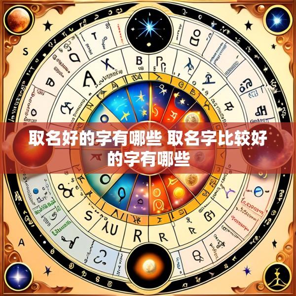 取名好的字有哪些 取名字比较好的字有哪些