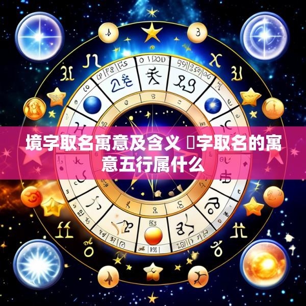 境字取名寓意及含义 璟字取名的寓意五行属什么