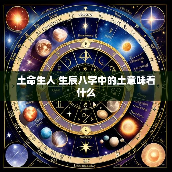 土命生人 生辰八字中的土意味着什么
