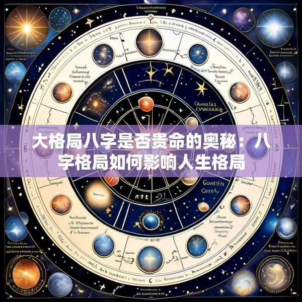 大格局八字是否贵命的奥秘：八字格局如何影响人生格局