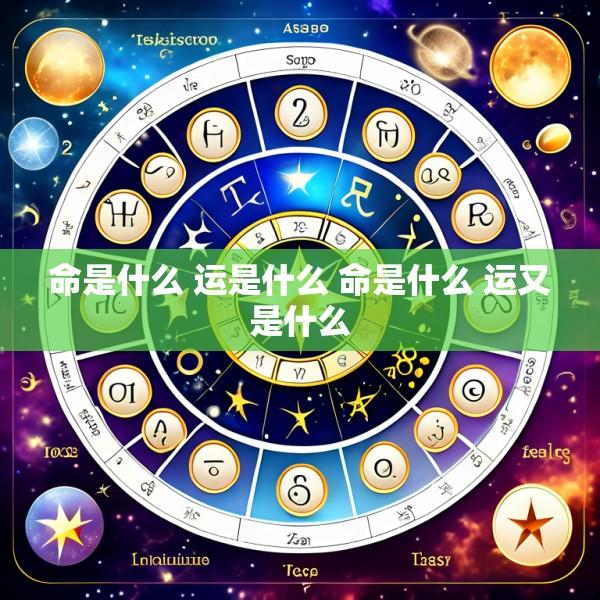 命是什么 运是什么 命是什么 运又是什么