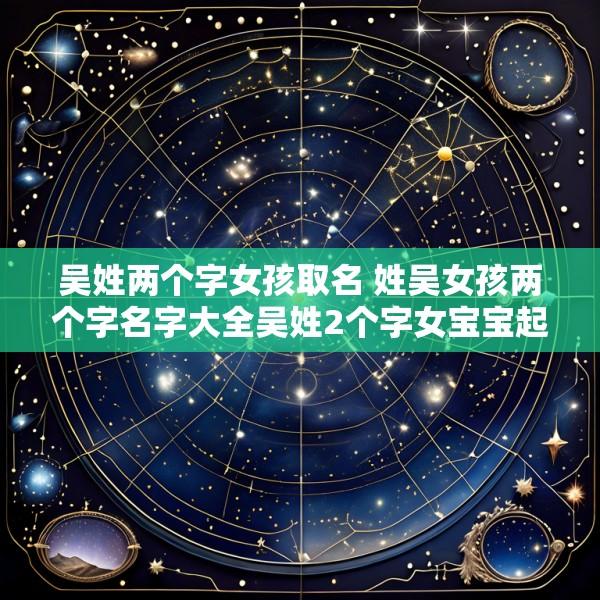 吴姓两个字女孩取名 姓吴女孩两个字名字大全吴姓2个字女宝宝起名