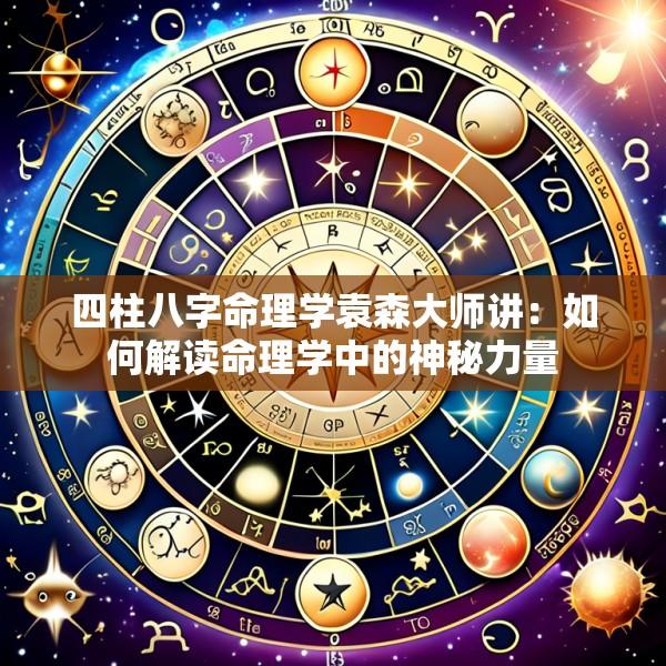 四柱八字命理学袁森大师讲：如何解读命理学中的神秘力量