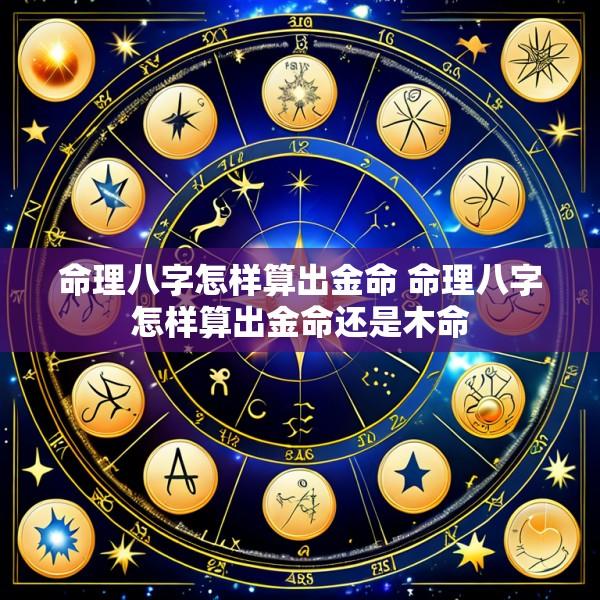 命理八字怎样算出金命 命理八字怎样算出金命还是木命