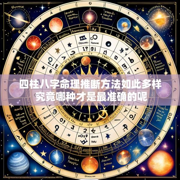 四柱八字命理推断方法如此多样 究竟哪种才是最准确的呢