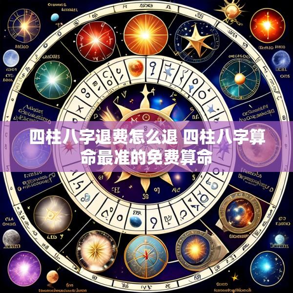 四柱八字退费怎么退 四柱八字算命最准的免费算命