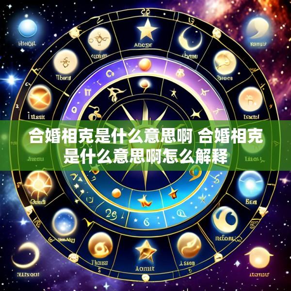 合婚相克是什么意思啊 合婚相克是什么意思啊怎么解释