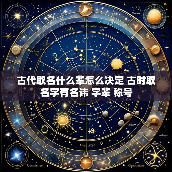 古代取名什么辈怎么决定 古时取名字有名讳 字辈 称号