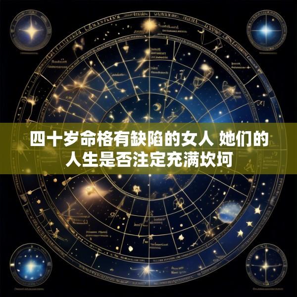 四十岁命格有缺陷的女人 她们的人生是否注定充满坎坷