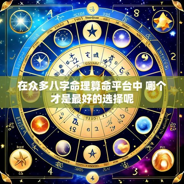 在众多八字命理算命平台中 哪个才是最好的选择呢