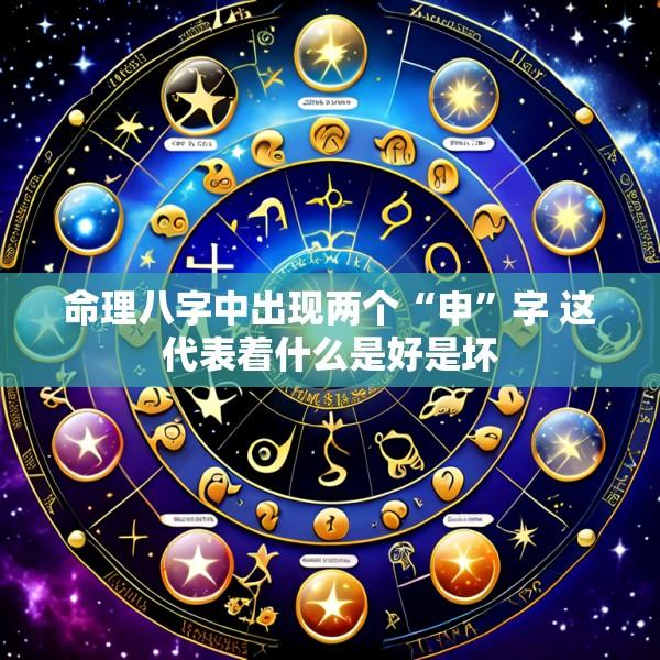 命理八字中出现两个“申”字 这代表着什么是好是坏