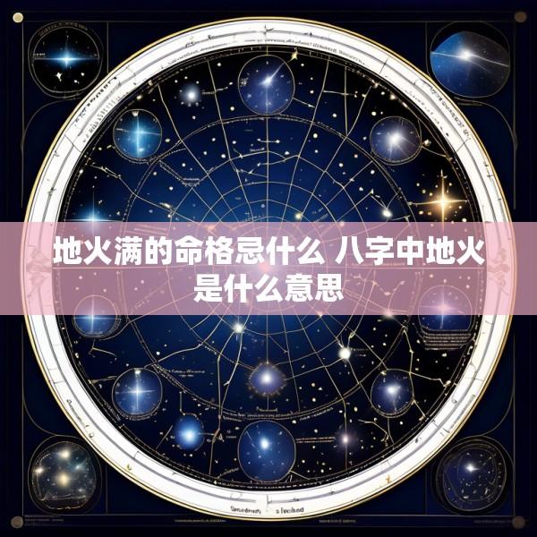 地火满的命格忌什么 八字中地火是什么意思