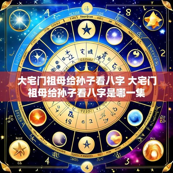 大宅门祖母给孙子看八字 大宅门祖母给孙子看八字是哪一集