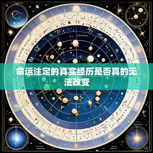 命运注定的真实经历是否真的无法改变