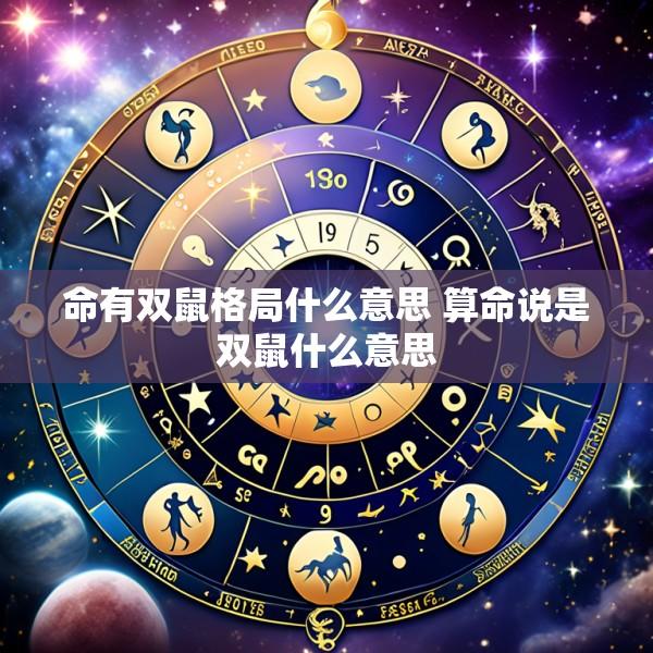 命有双鼠格局什么意思 算命说是双鼠什么意思