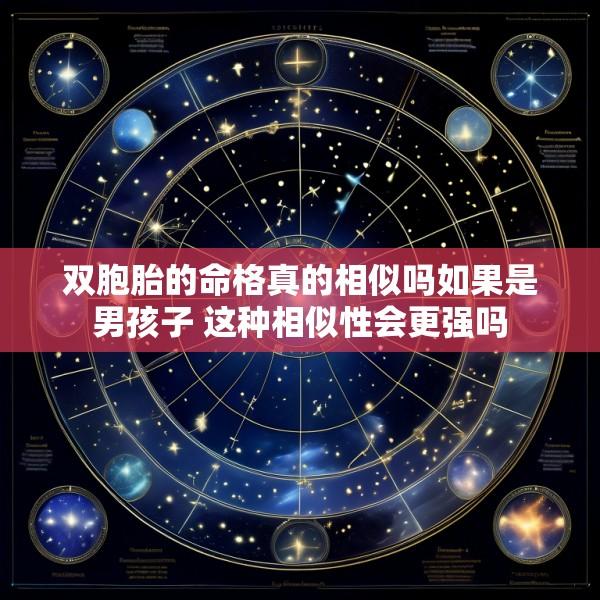 双胞胎的命格真的相似吗如果是男孩子 这种相似性会更强吗
