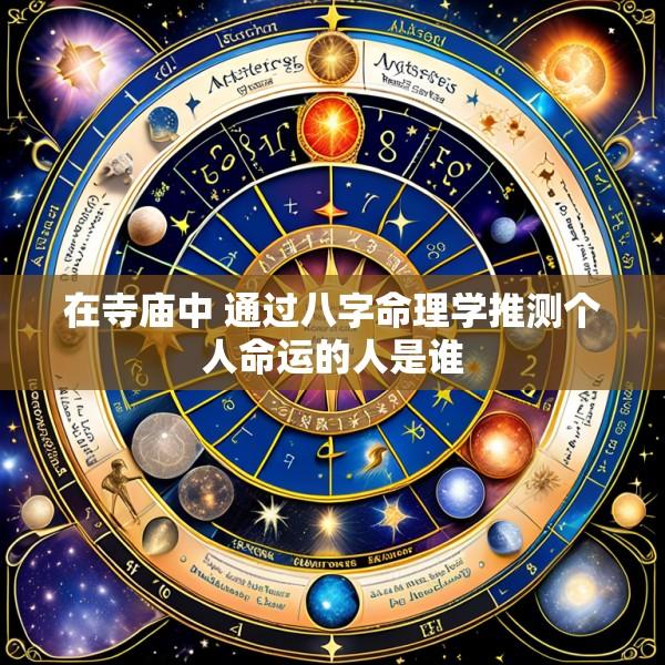 在寺庙中 通过八字命理学推测个人命运的人是谁