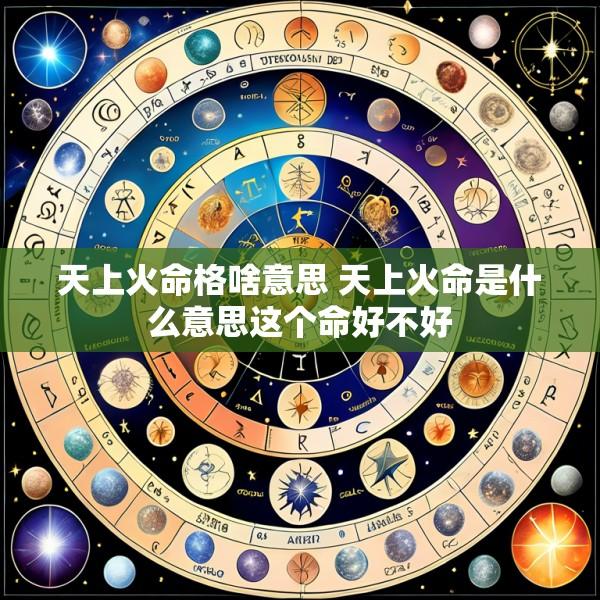 天上火命格啥意思 天上火命是什么意思这个命好不好