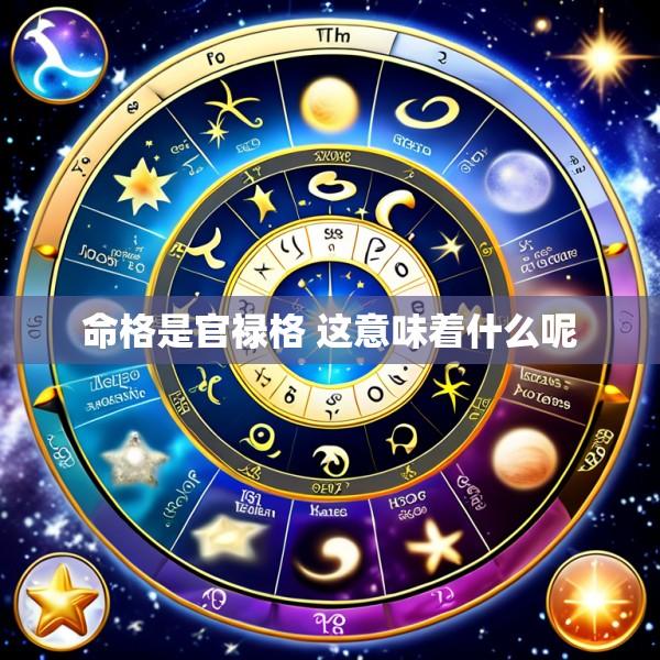 命格是官禄格 这意味着什么呢