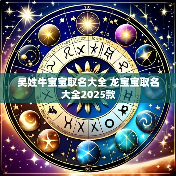 吴姓牛宝宝取名大全 龙宝宝取名大全2025款