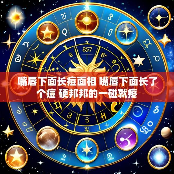 嘴唇下面长痘面相 嘴唇下面长了个痘 硬邦邦的一碰就疼