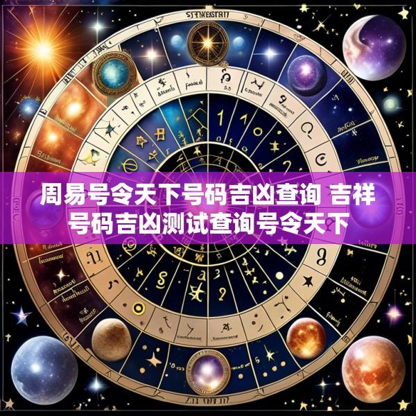 周易号令天下号码吉凶查询 吉祥号码吉凶测试查询号令天下