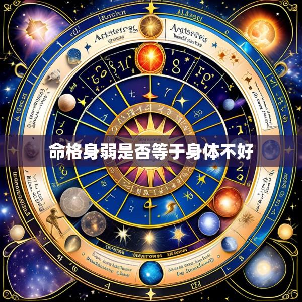 命格身弱是否等于身体不好