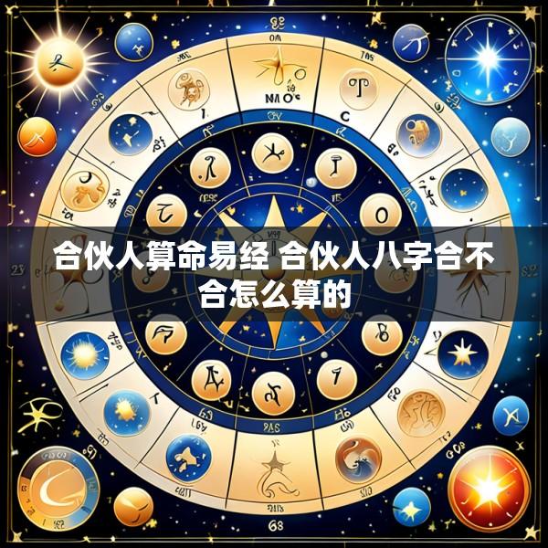 合伙人算命易经 合伙人八字合不合怎么算的