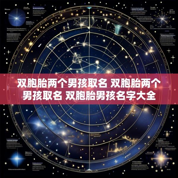 双胞胎两个男孩取名 双胞胎两个男孩取名 双胞胎男孩名字大全