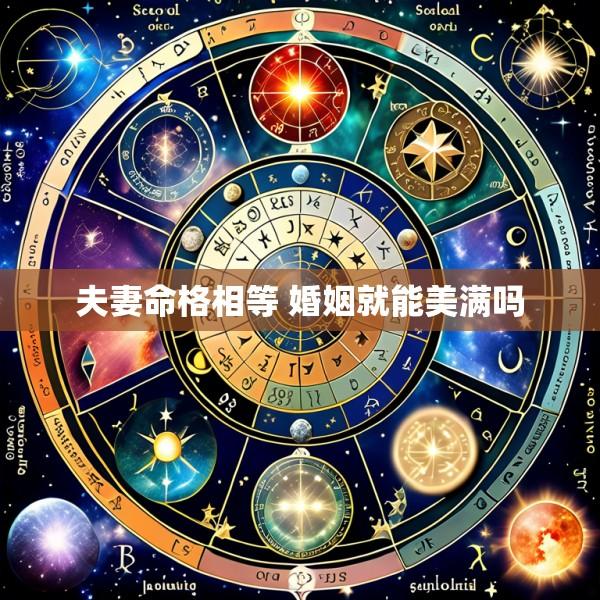 夫妻命格相等 婚姻就能美满吗