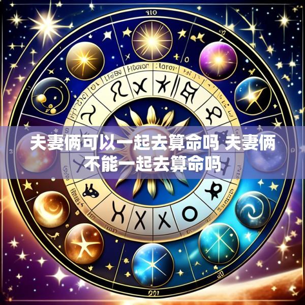 夫妻俩可以一起去算命吗 夫妻俩不能一起去算命吗