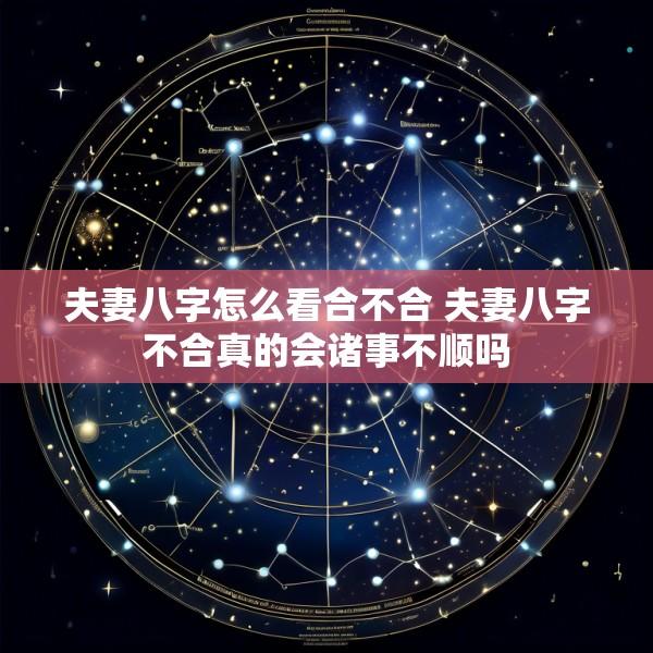 夫妻八字怎么看合不合 夫妻八字不合真的会诸事不顺吗