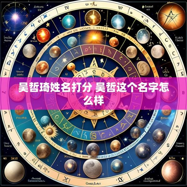 吴哲琦姓名打分 吴哲这个名字怎么样