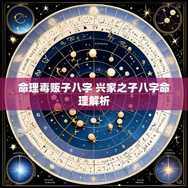 命理毒贩子八字 兴家之子八字命理解析