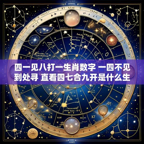 四一见八打一生肖数字 一四不见到处寻 直看四七合九开是什么生肖