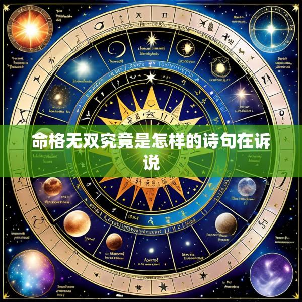 命格无双究竟是怎样的诗句在诉说