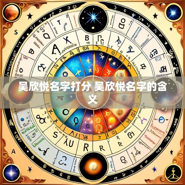 吴欣悦名字打分 吴欣悦名字的含义